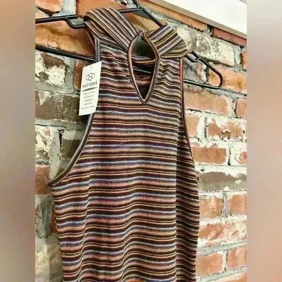 Sage The Label What U Gonna Do Striped Turtle Neck Mini Dress Size M - Picture 10 of 10